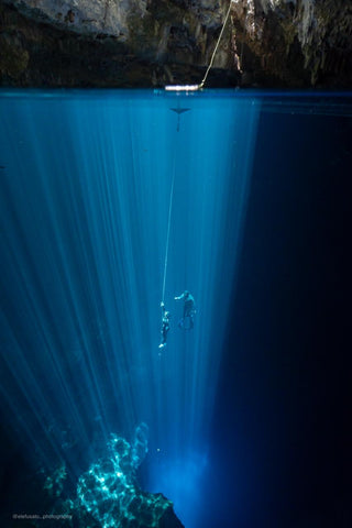 Group coaching in a cenote with Jimmy
